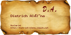 Dietrich Aléna névjegykártya